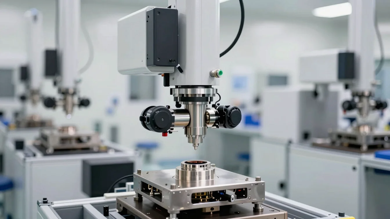 Cleanroom medical hardware assembly line with precision X-ray sys